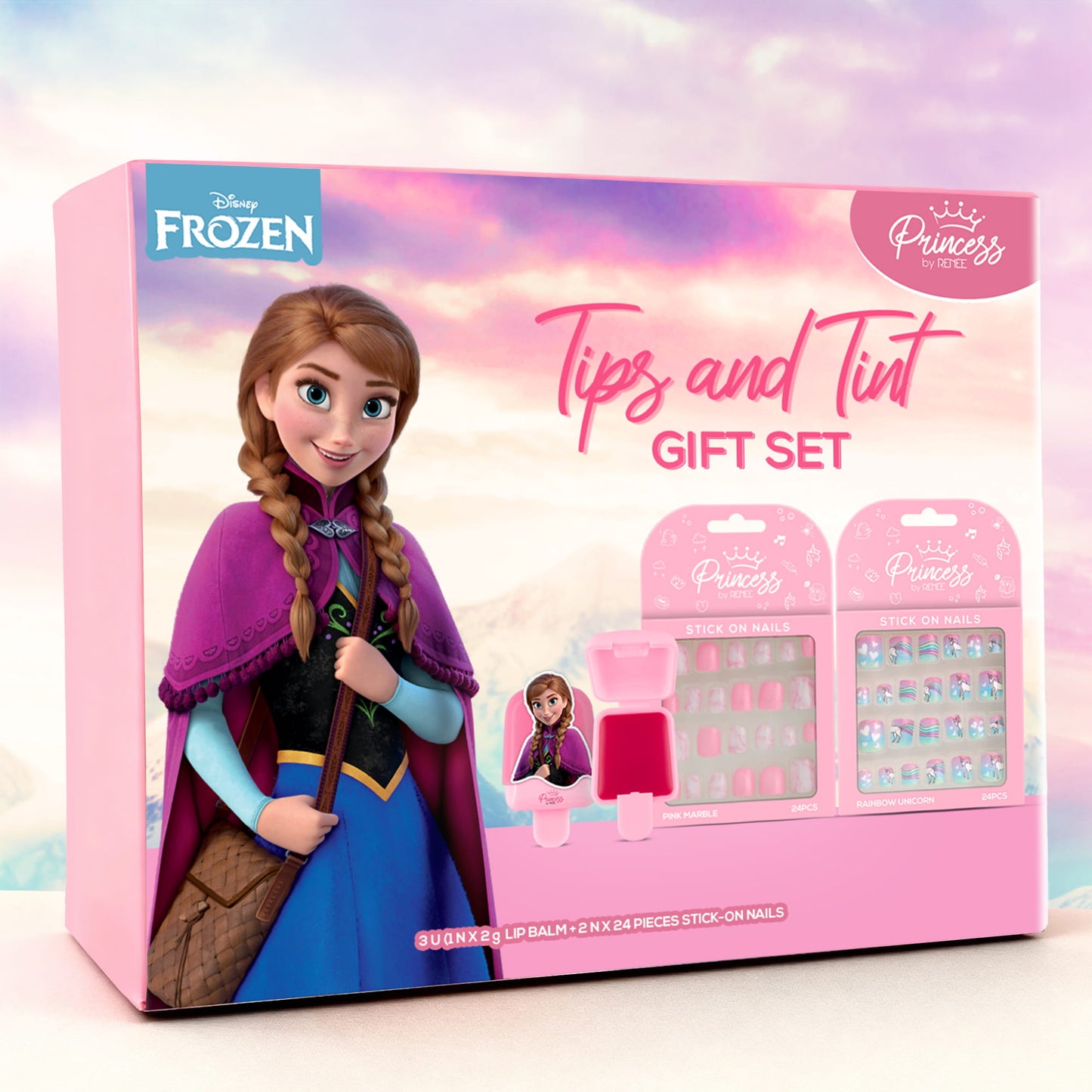 Princess by RENEE Tips & Tint Beauty Gift Set, Pack of 3