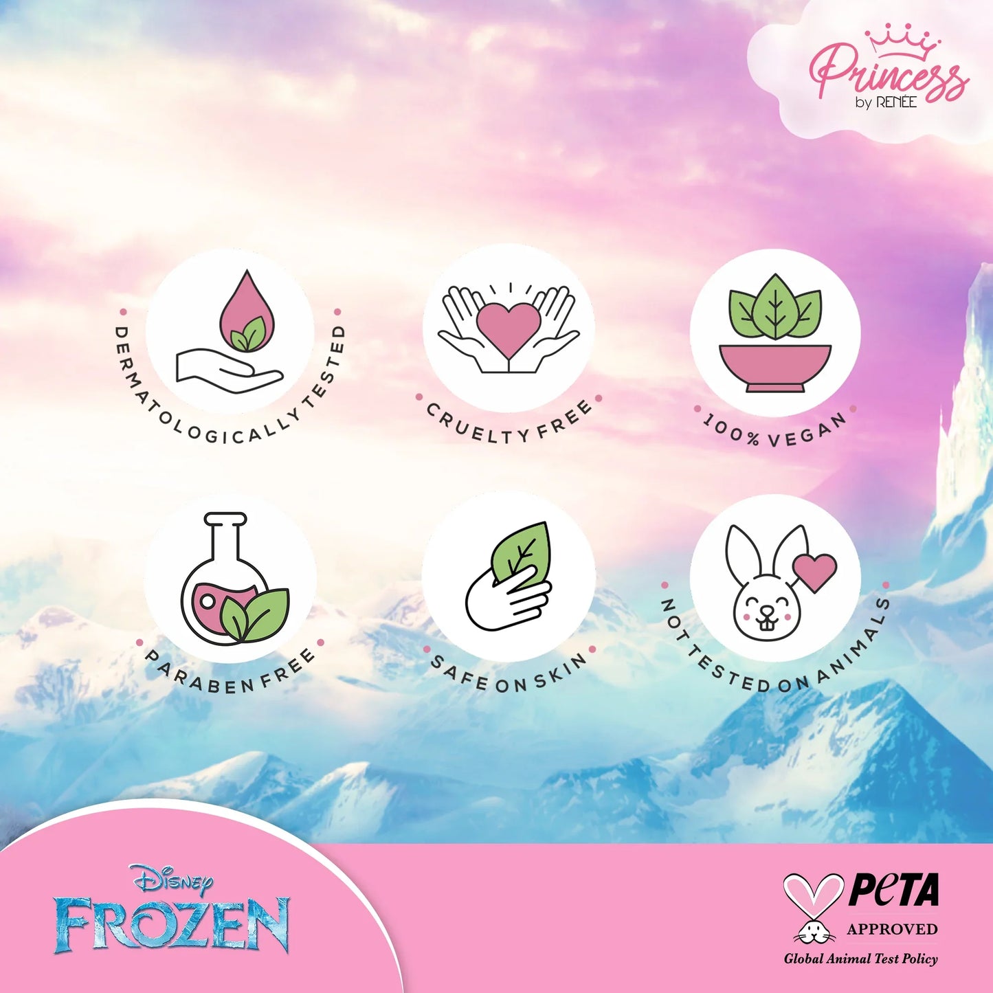 Disney Frozen Princess by RENEE Fantasy Glam Kit, Pack of 3