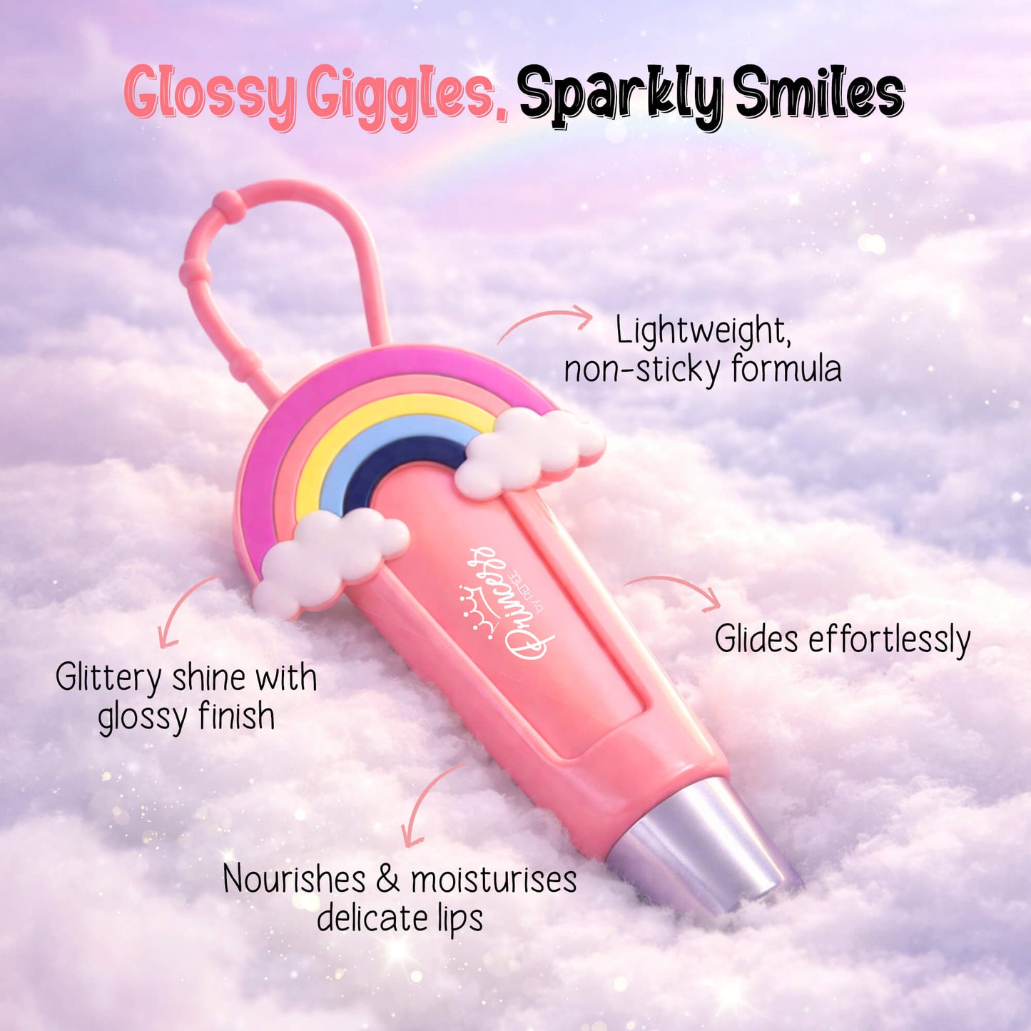 Cloudshine Glitter Lip Gloss For Preteens by Princess by RENEE