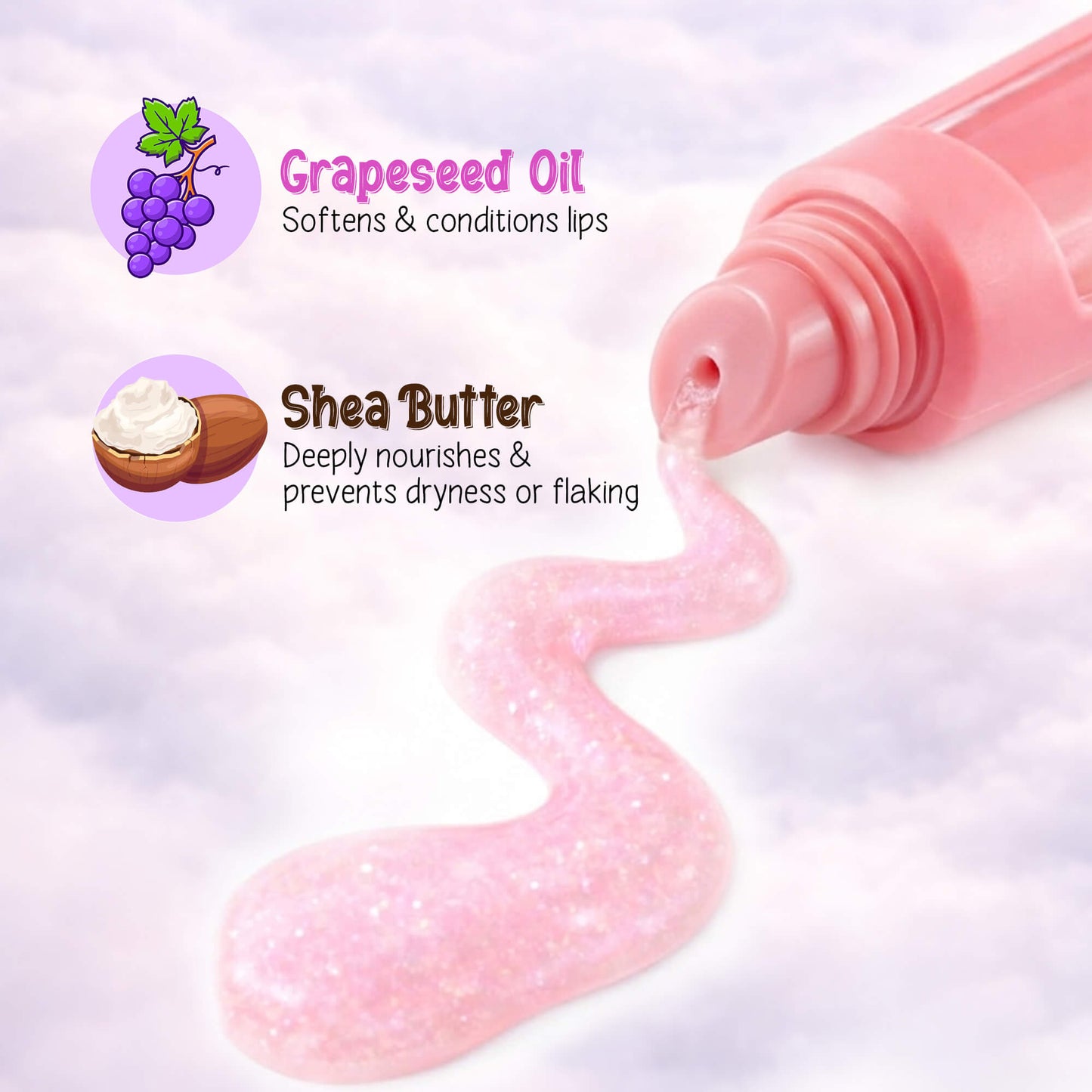 Cloudshine Lip Gloss & Bunny Tint | Combo For Preteens, By Princess By Renee