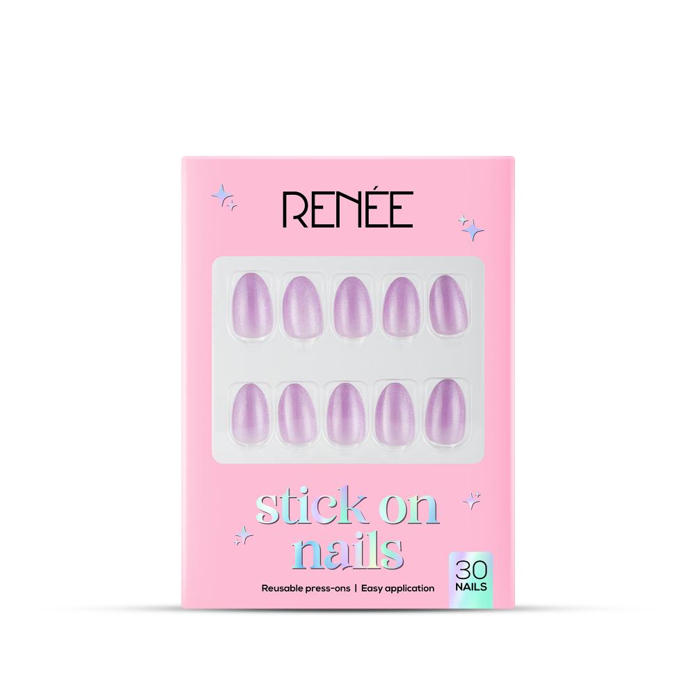 RENEE Stick on Nails With Glue- Pack of 30 Reusable & Long-lasting Nails