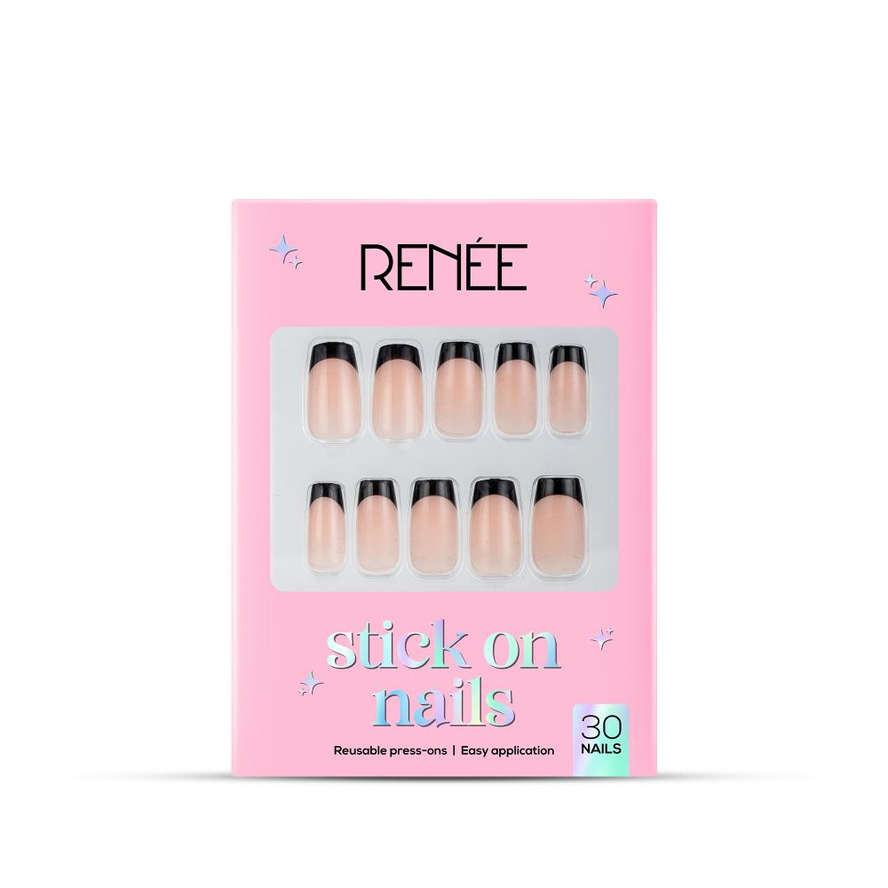 RENEE Stick on Nails With Glue- Pack of 30 Reusable & Long-lasting Nails