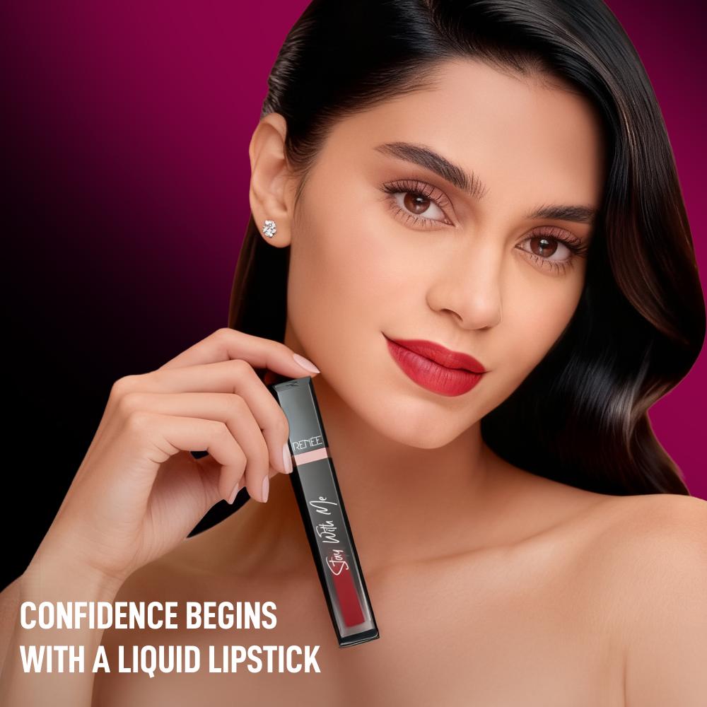 RENEE Stay With Me Matte Liquid Lipstick, 6 ml