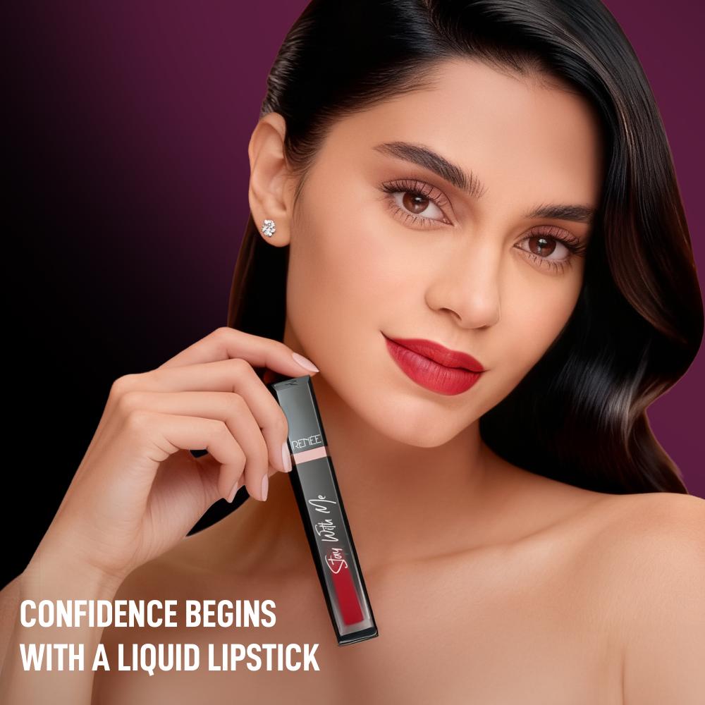 RENEE Stay With Me Matte Liquid Lipstick, 6 ml