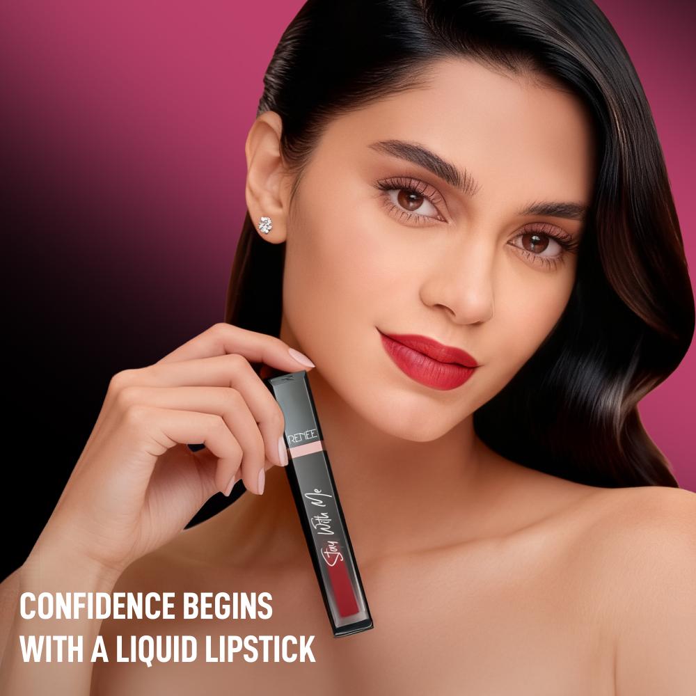 RENEE Stay With Me Matte Liquid Lipstick, 6 ml