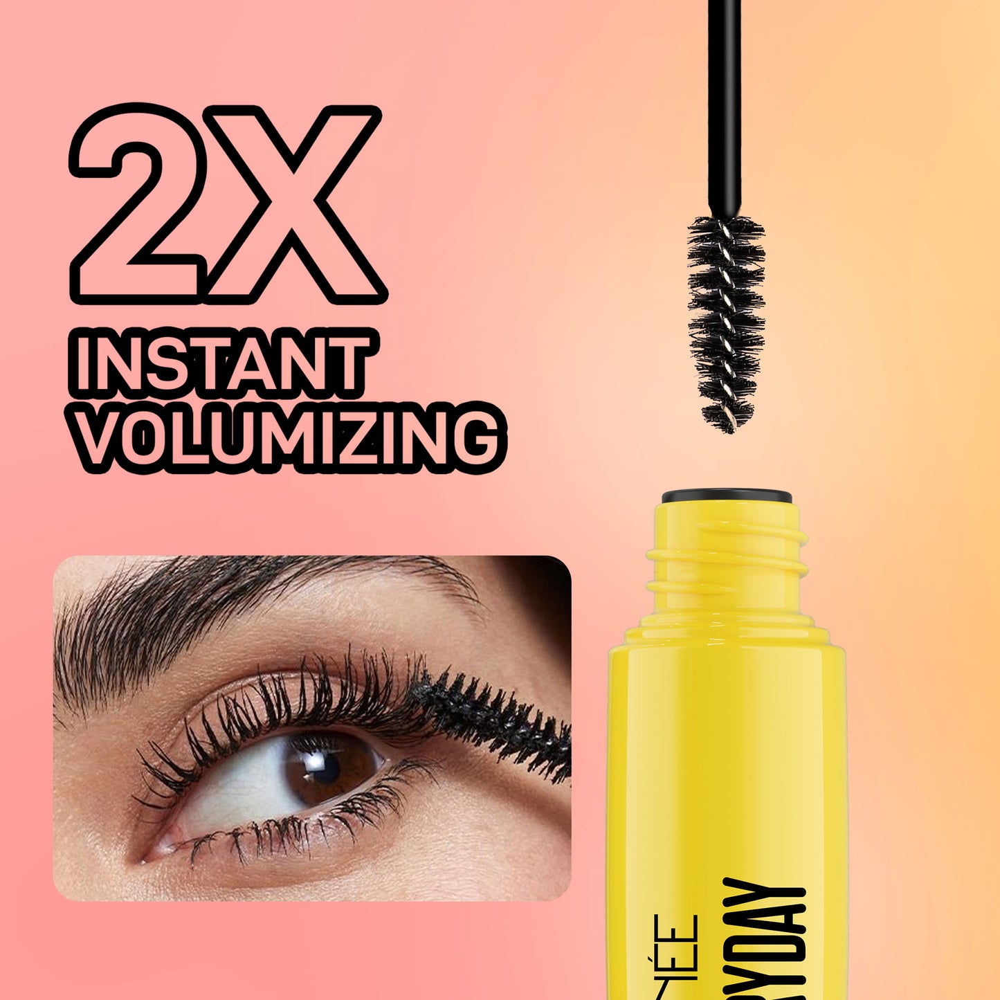 RENEE Everyday 2X Instant Volumizing, Waterproof Mascara, 15 ml