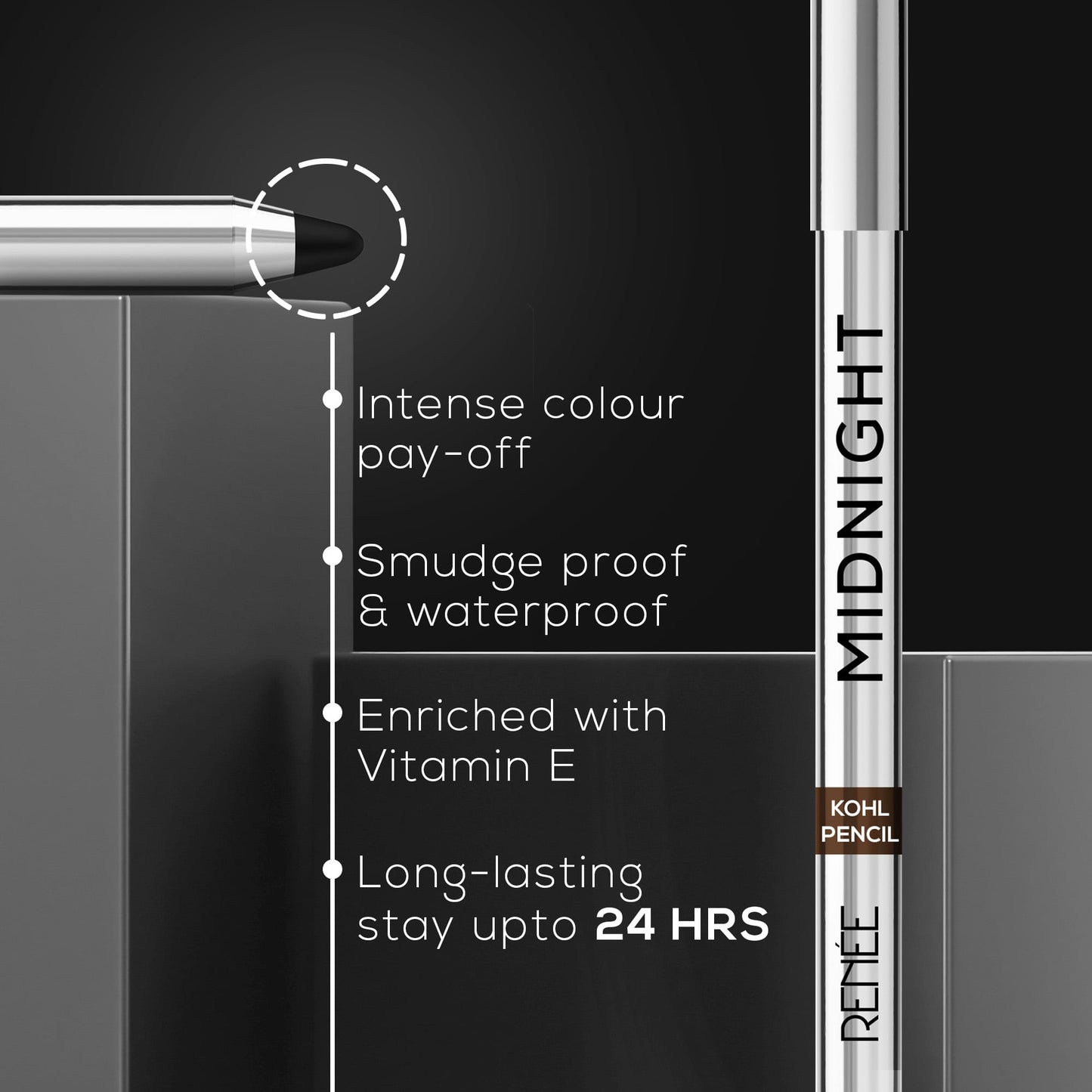 RENEE Midnight Kohl Pencil Black & Brown Combo