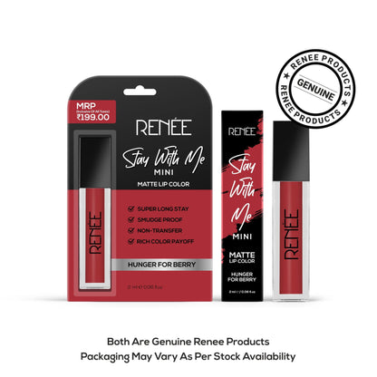 RENEE Stay With Me Mini Matte Lip Color, 2 ml