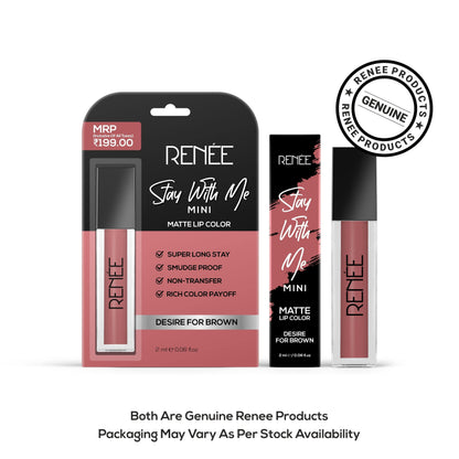 RENEE Stay With Me Mini Matte Lip Color, 2 ml