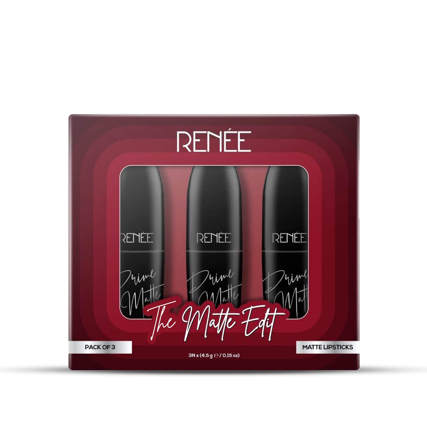 RENEE The Matte Edit Lipstick Combo, Pack Of 3 (4.5g Each)