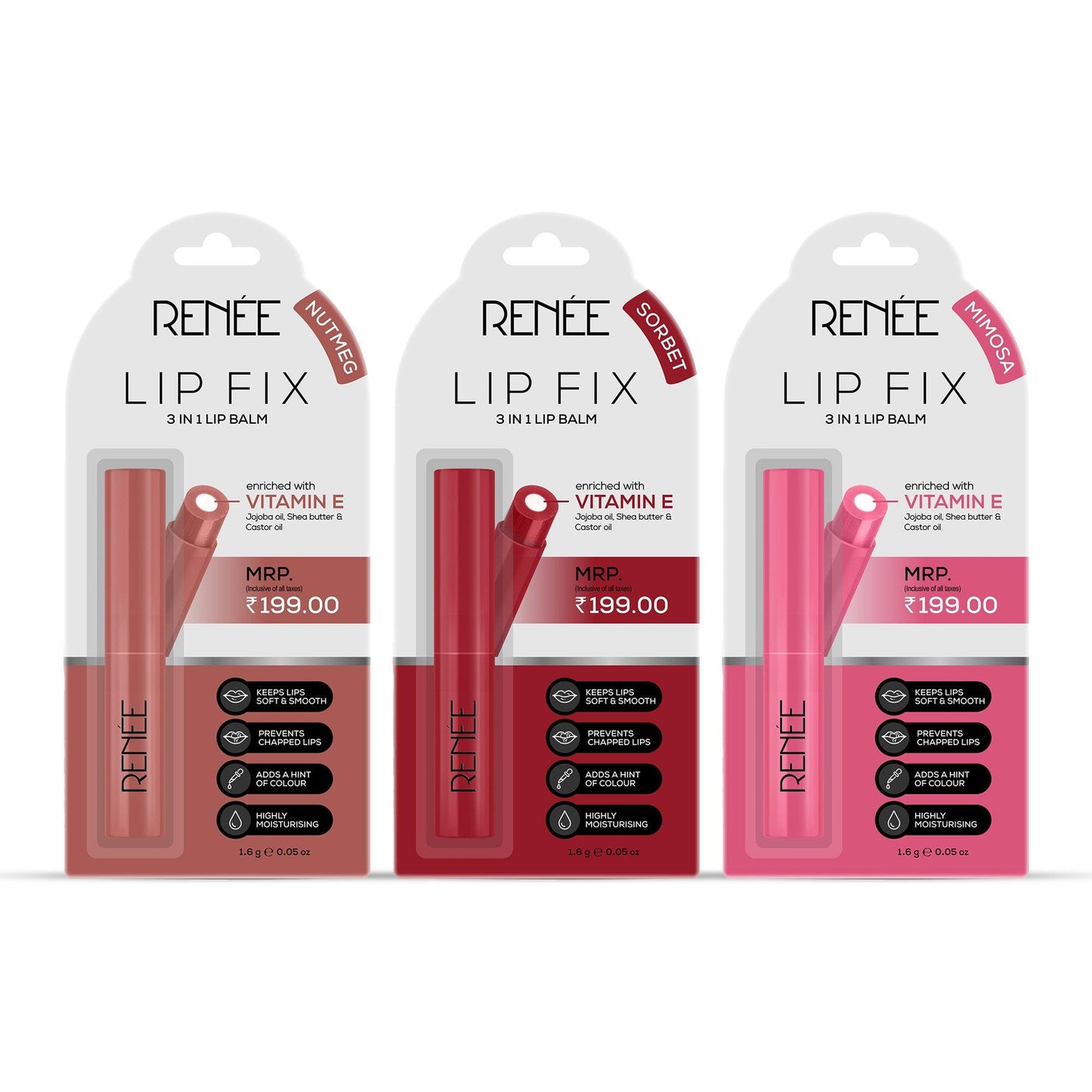 RENEE Lip Fix Lip Balm, 1.6Gm