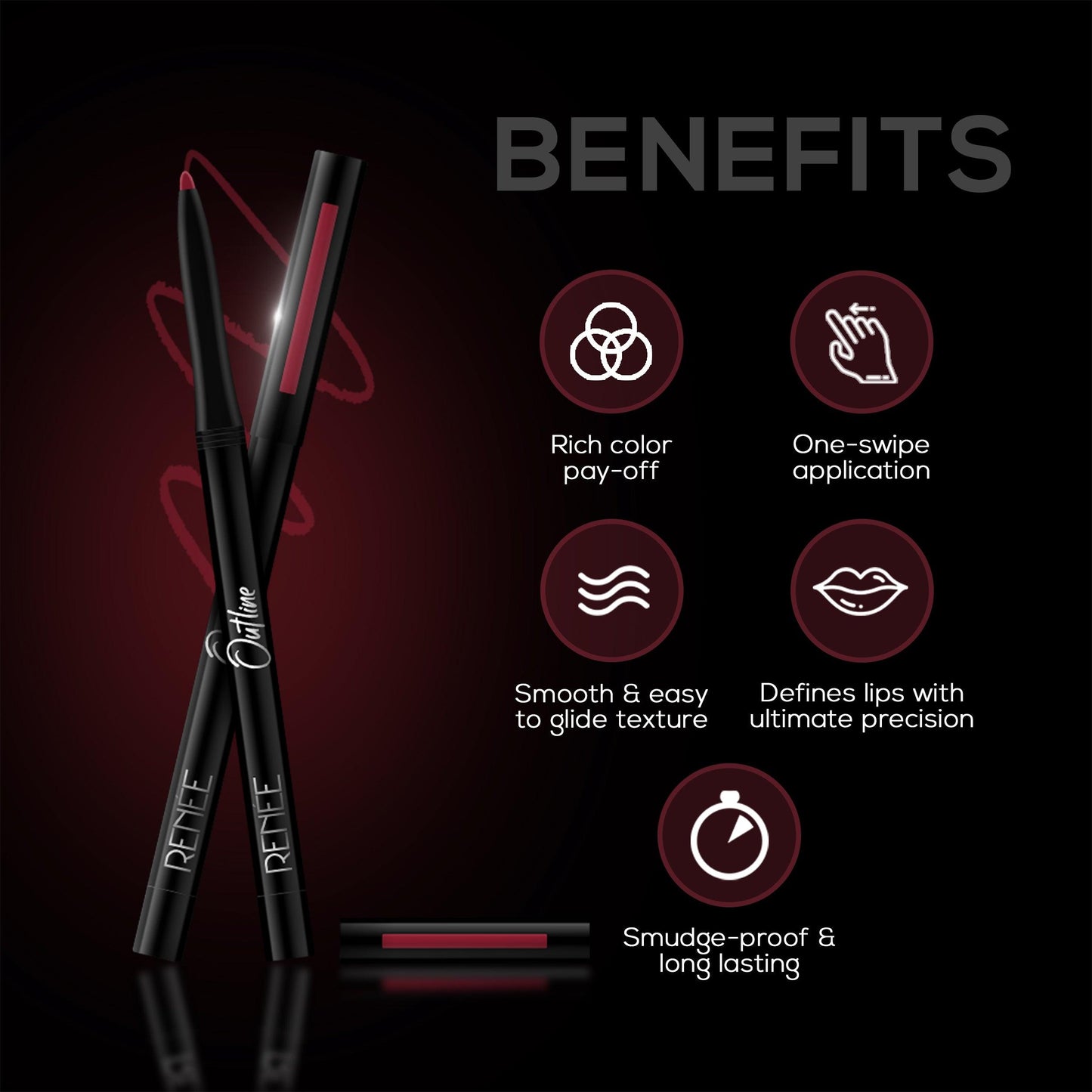 RENEE Outline Lip Liner, 0.35 g