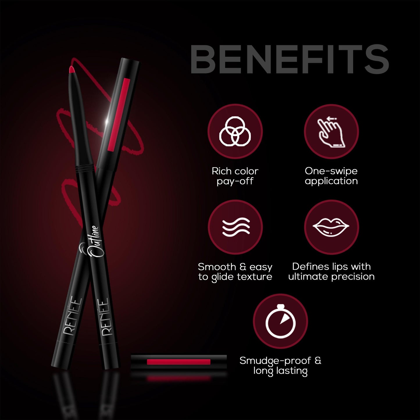 RENEE Outline Lip Liner, 0.35 g