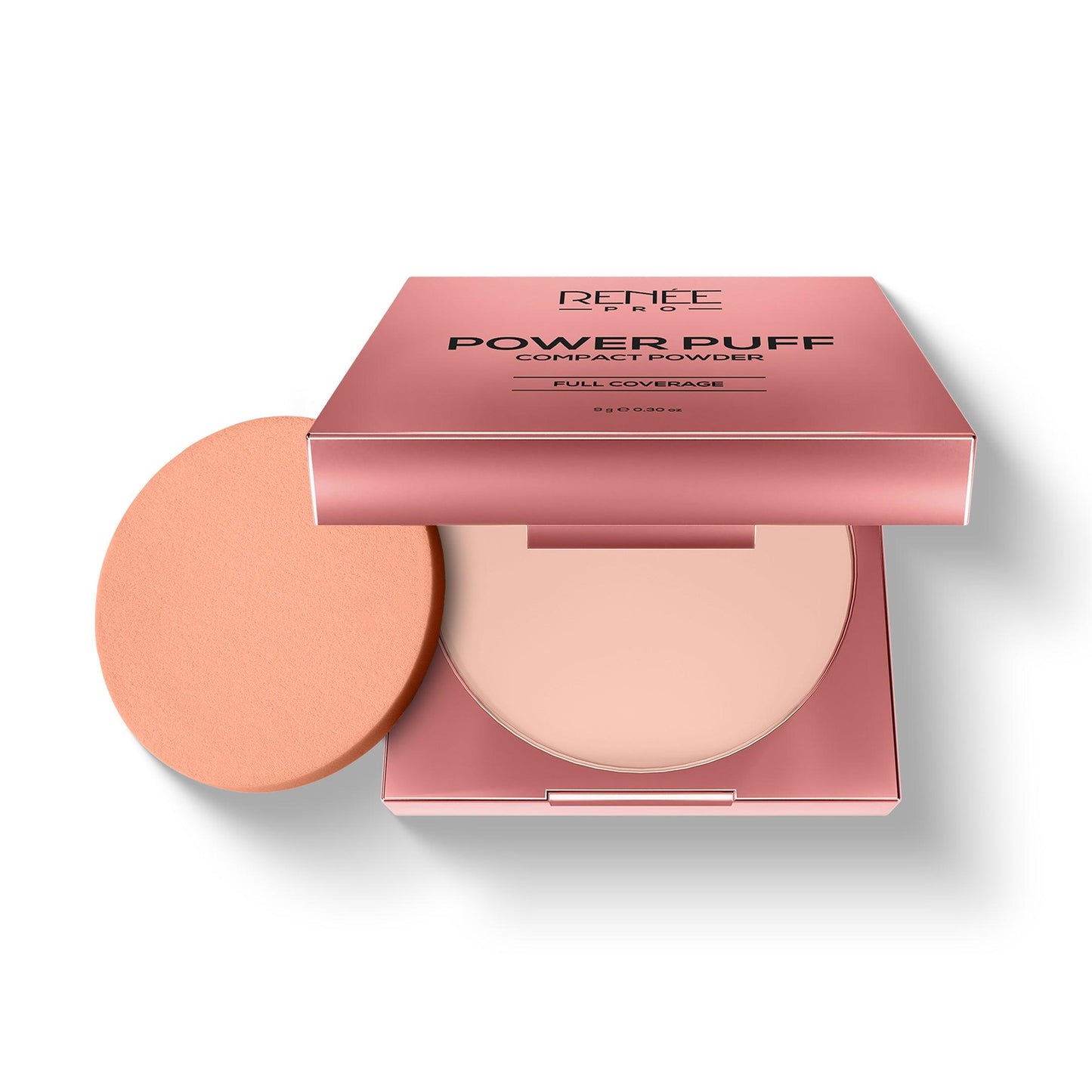 RENEE PRO Power Puff Compact Powder, 9 Gm