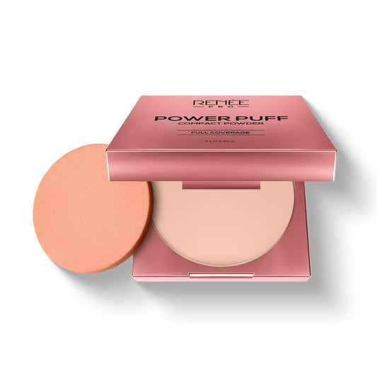RENEE PRO Power Puff Compact Powder, 9 Gm