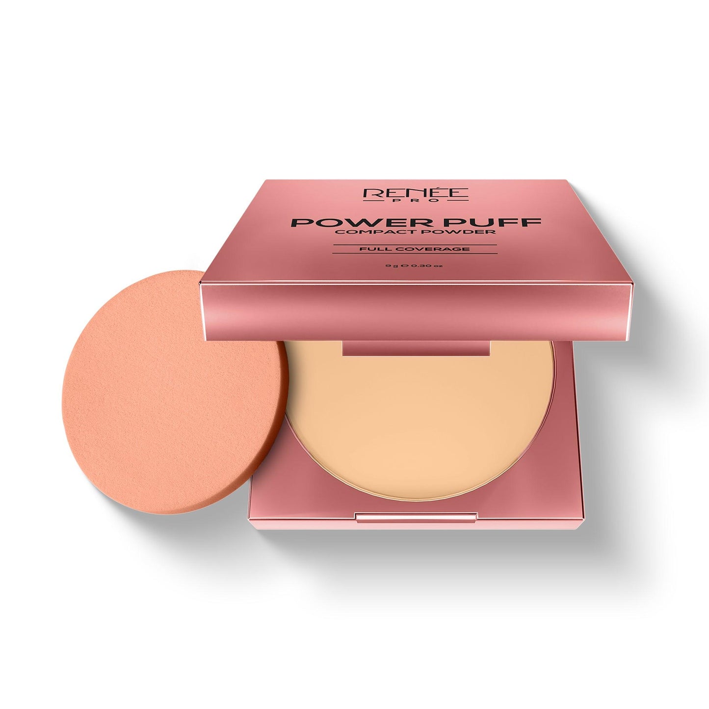 RENEE PRO Power Puff Compact Powder, 9 Gm