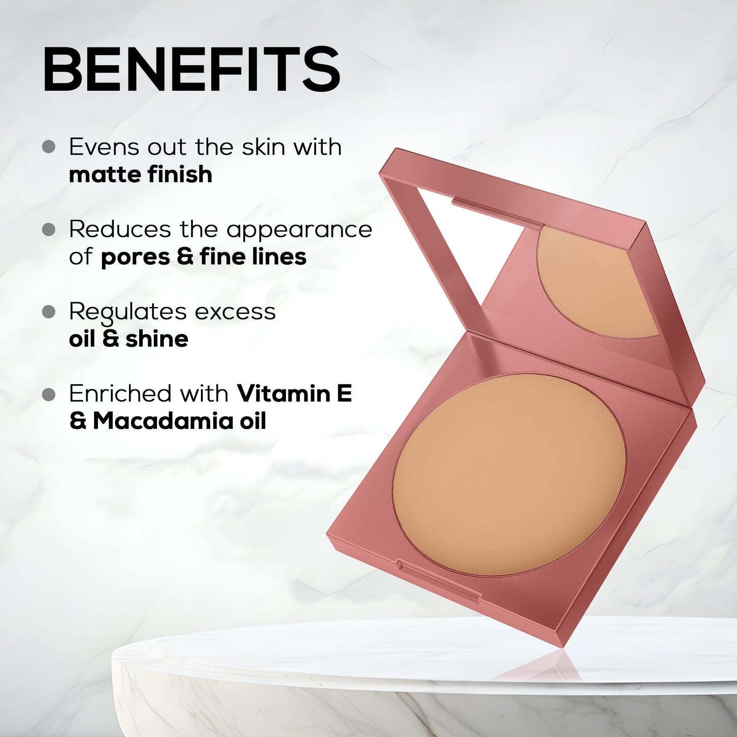 RENEE PRO Power Puff Compact Powder, 9 Gm