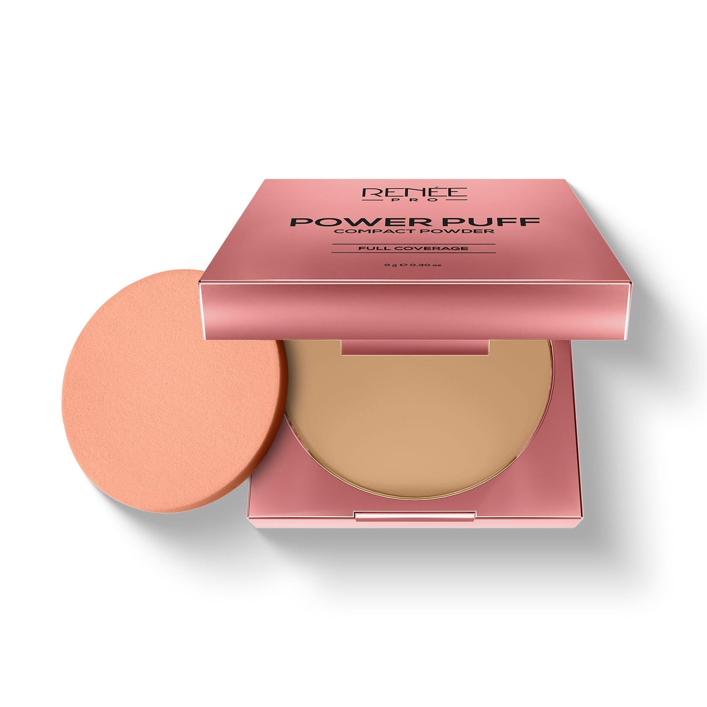 RENEE PRO Power Puff Compact Powder, 9 Gm