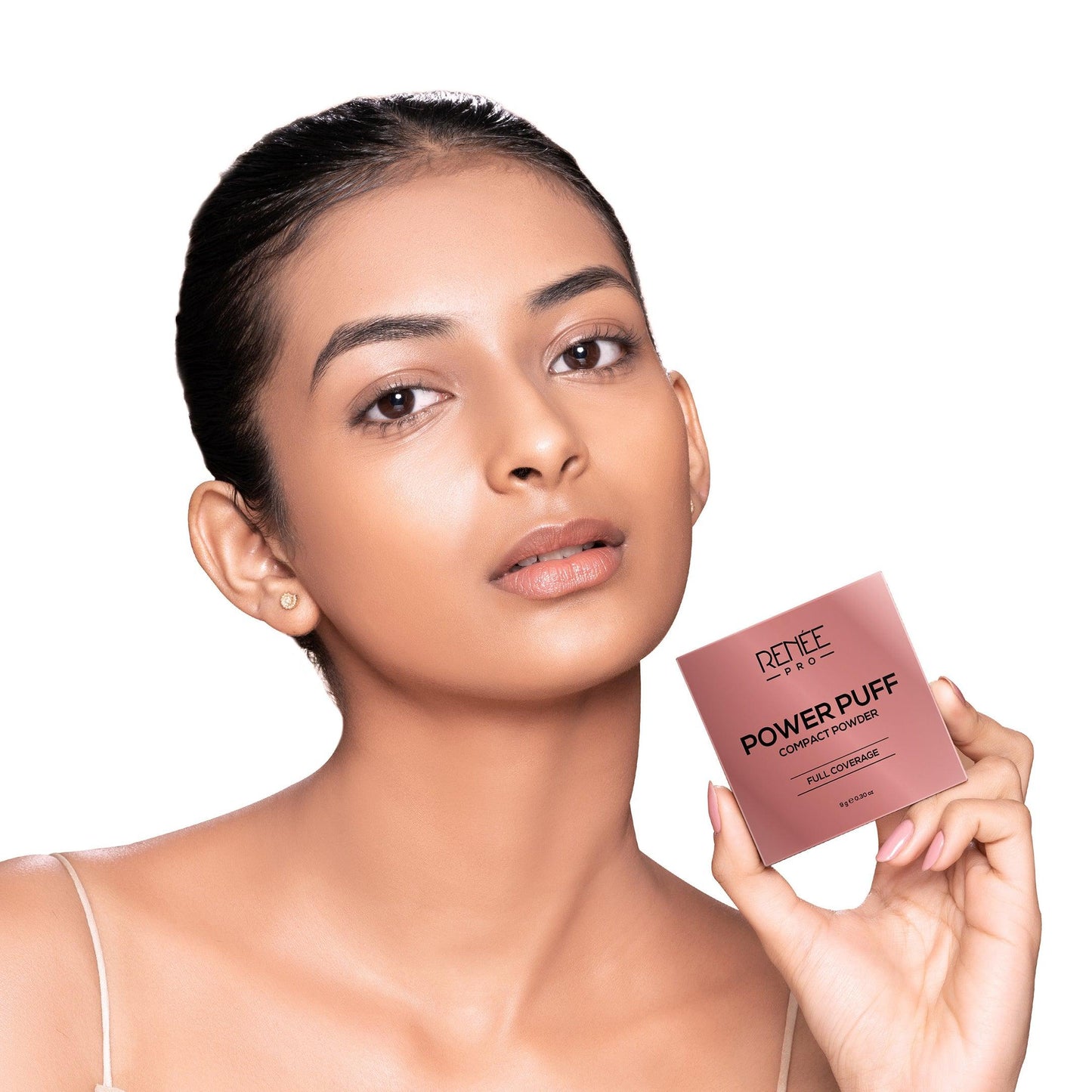 RENEE PRO Power Puff Compact Powder, 9 Gm