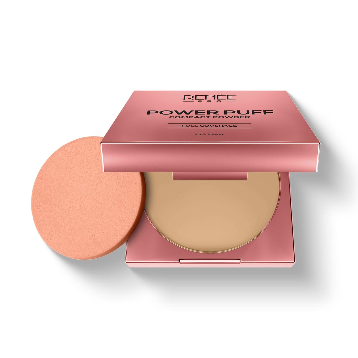 RENEE PRO Power Puff Compact Powder, 9 Gm