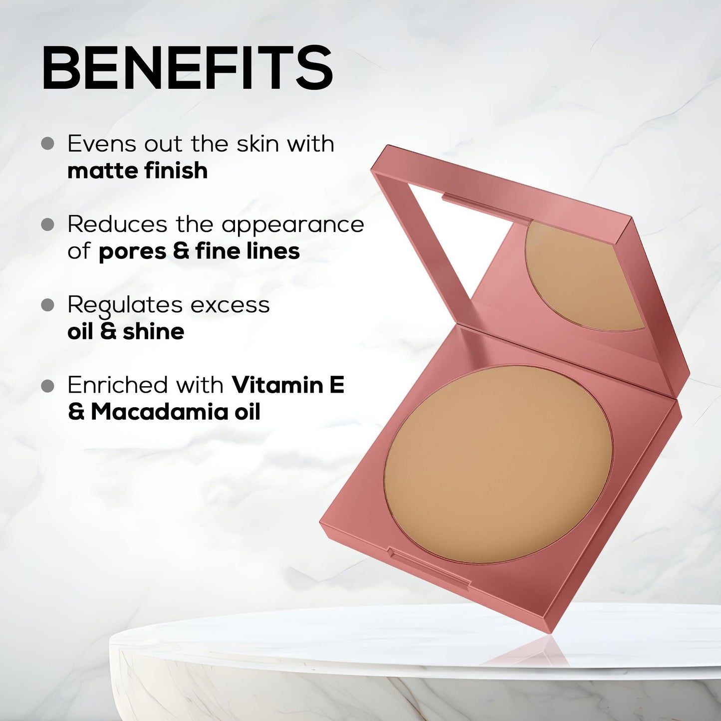 RENEE PRO Power Puff Compact Powder, 9 Gm