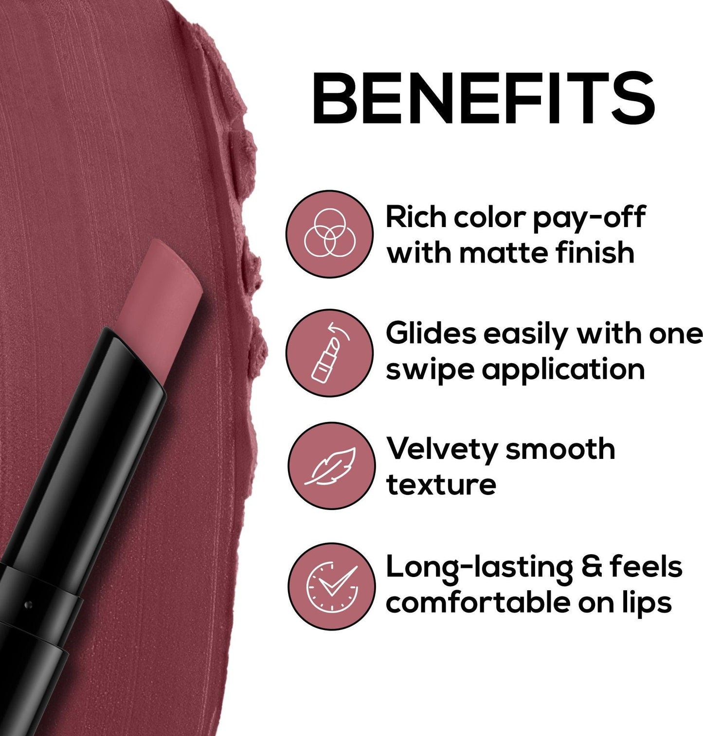 RENEE Very Matte Lipsticks - Long Lasting Weightless Velvety Formula