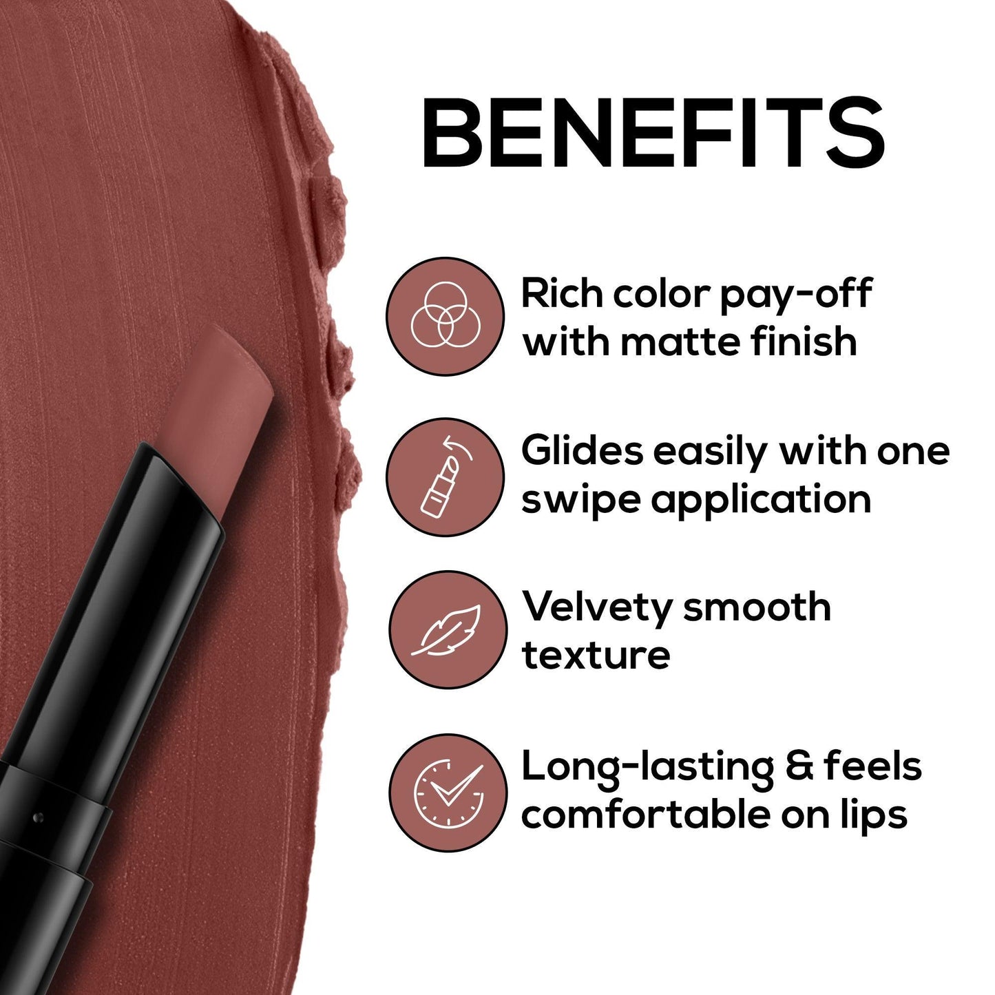 RENEE Very Matte Lipsticks - Long Lasting Weightless Velvety Formula