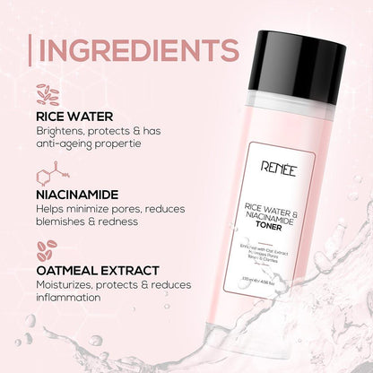RENEE Rice Water & Niacinamide Toner, 135Ml