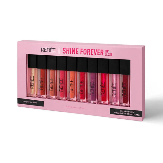 RENEE Shine Forever Lip Gloss Combo of 10, 1Ml Each
