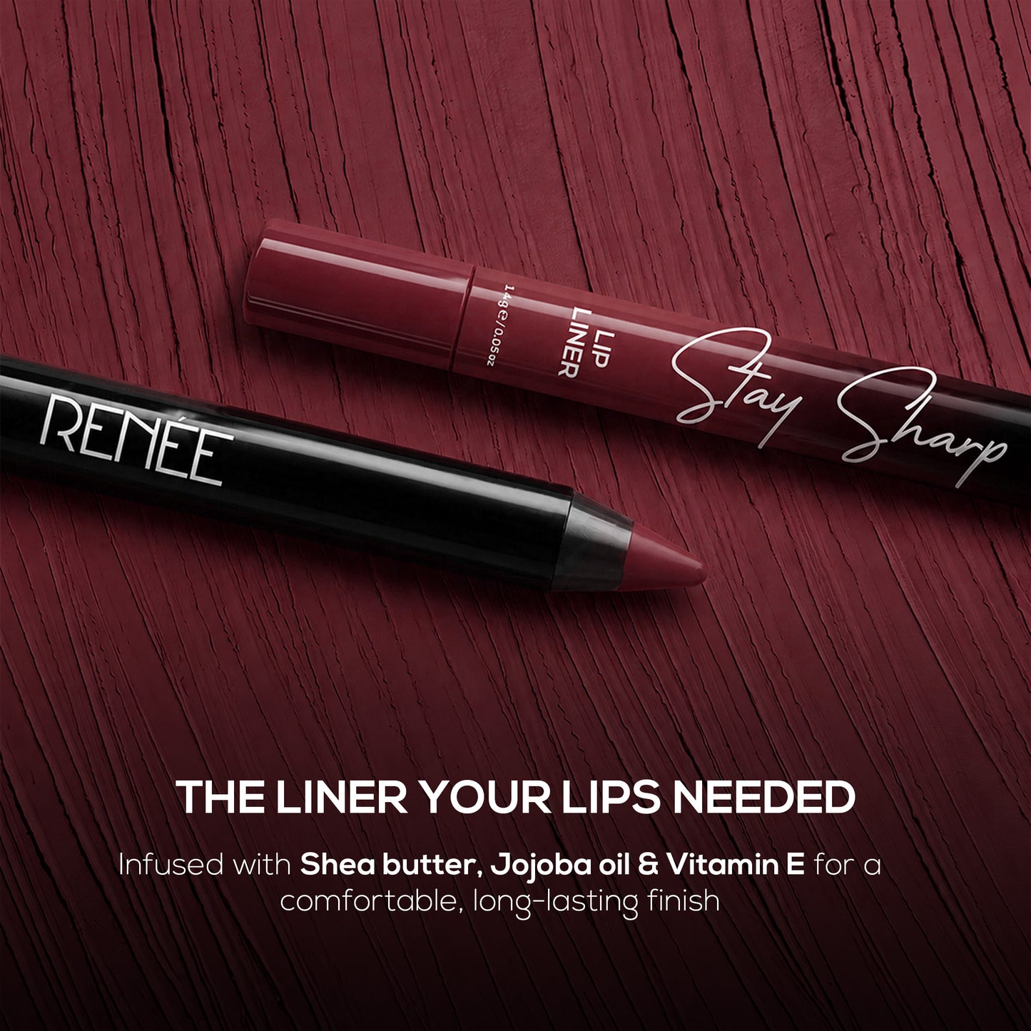RENEE Stay Sharp Matte Lip Liner, Waterproof & Smudge-Resistant