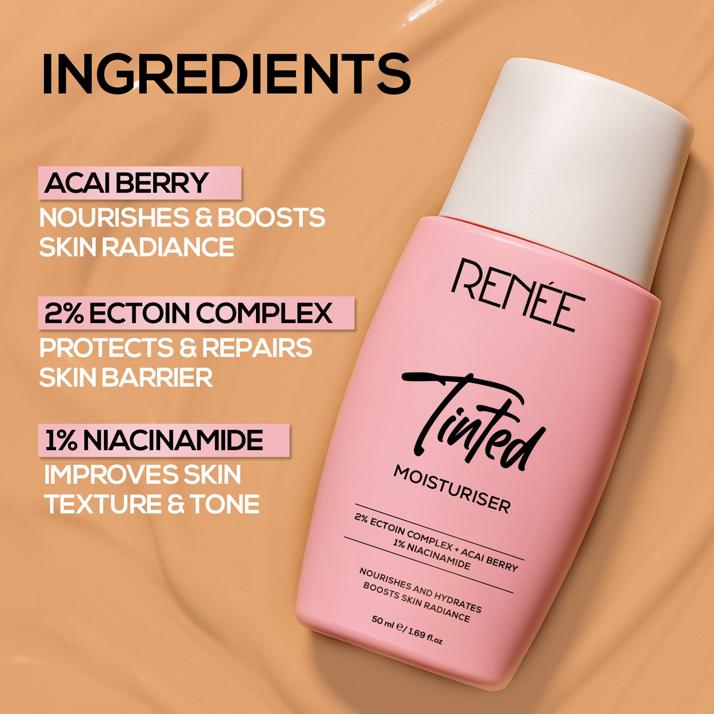 RENEE Tinted Moisturiser, 50 ml