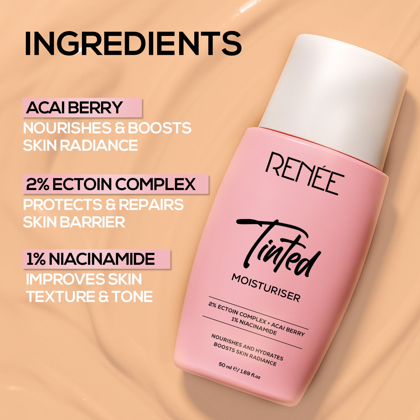 RENEE Tinted Moisturiser, 50 ml