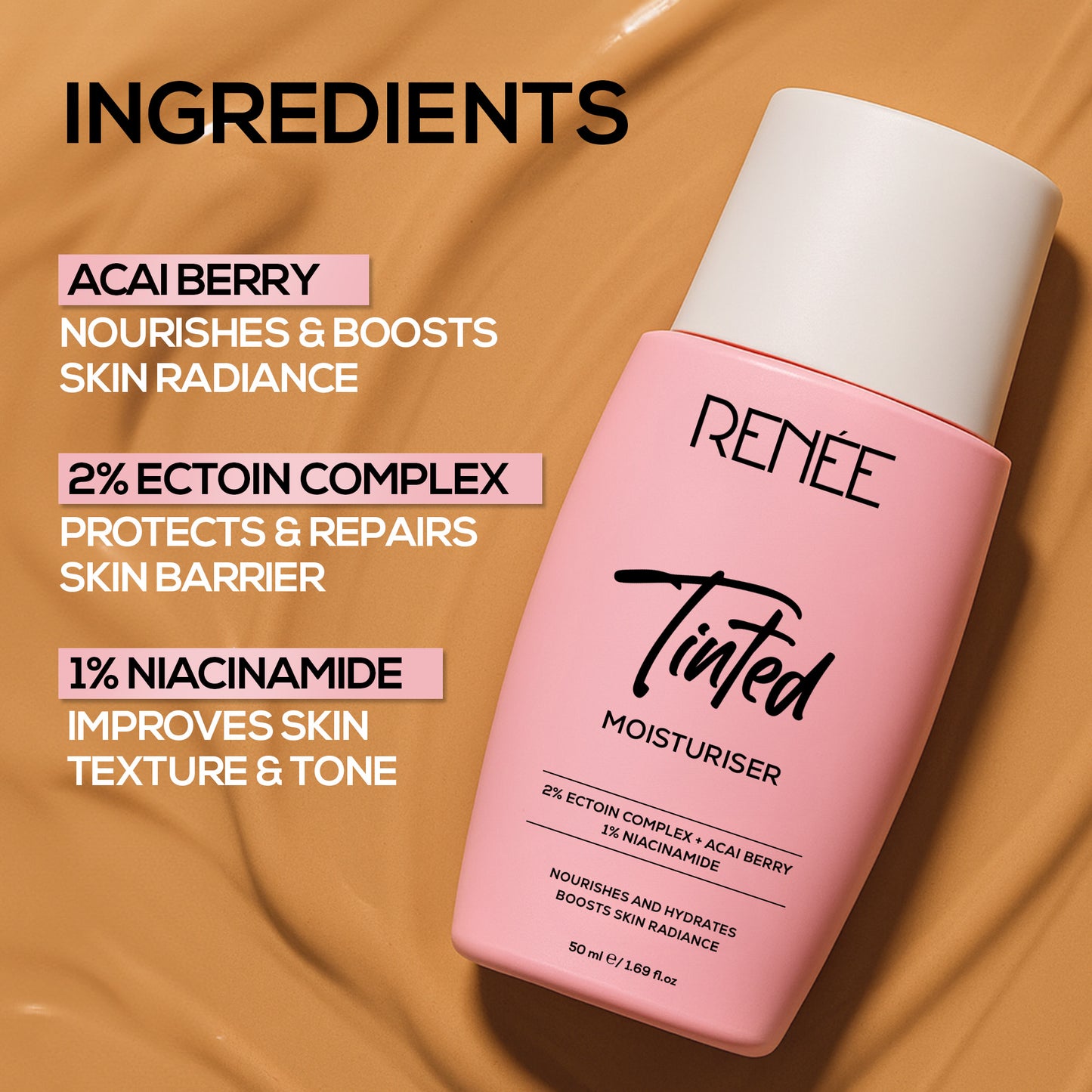 RENEE Tinted Moisturiser, 50 ml