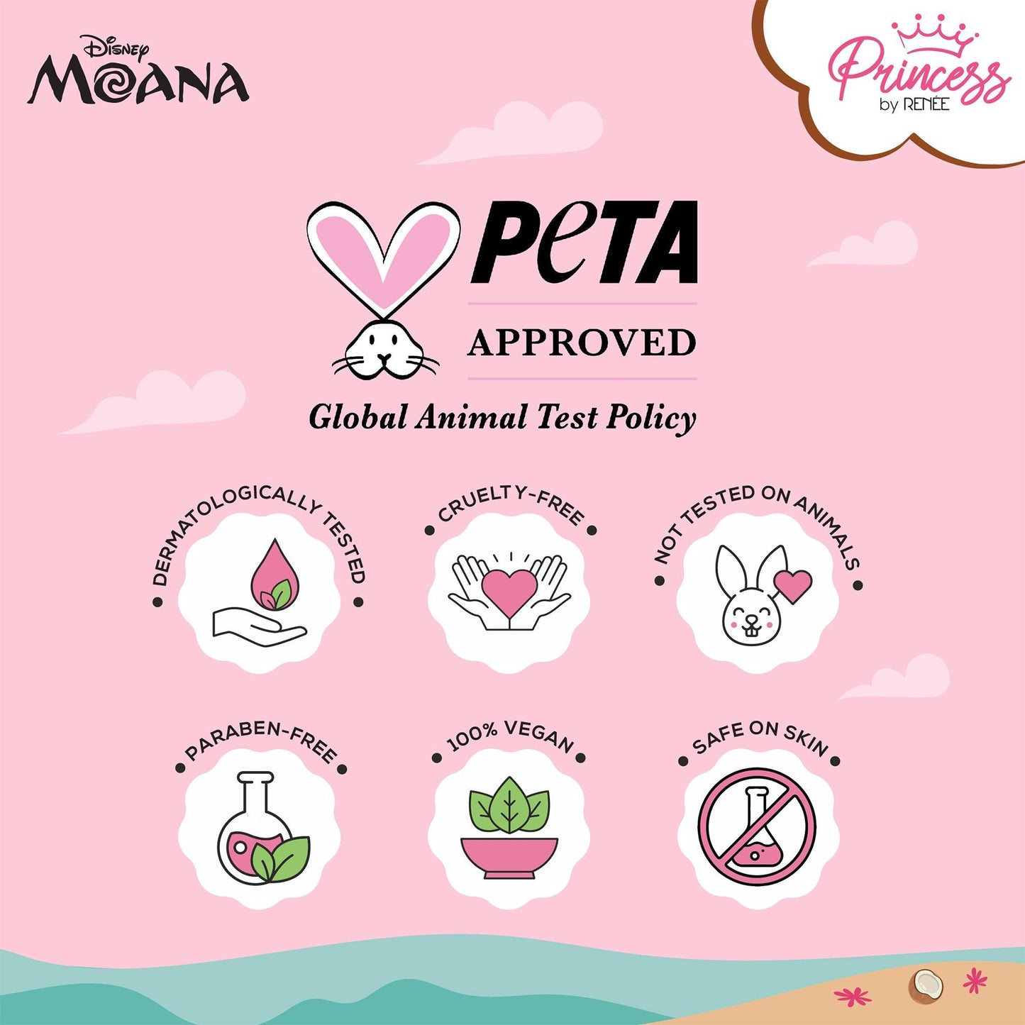 Moana Tropical Bliss Fragrance Mist - Disney Princess by RENEE, 30ml