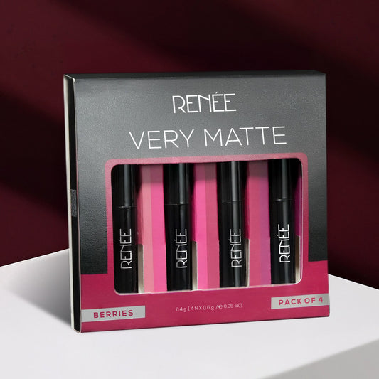 RENEE Very Matte Lipsticks Pack of 4, 6.4g