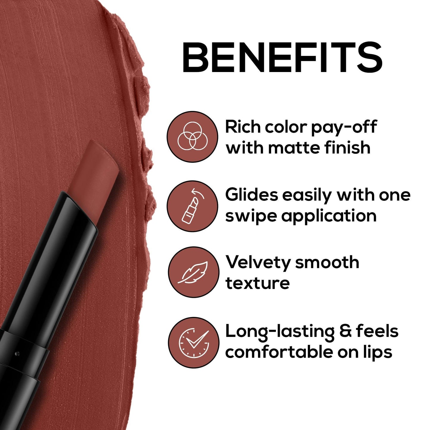 RENEE Very Matte Lipsticks - Long Lasting Weightless Velvety Formula