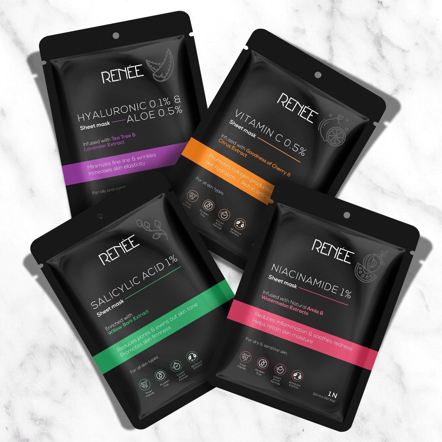 RENEE Vitamin C Sheet Mask, 20 ml