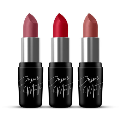 RENEE Prime Matte Lipsticks Trio, 4.5Gm Each