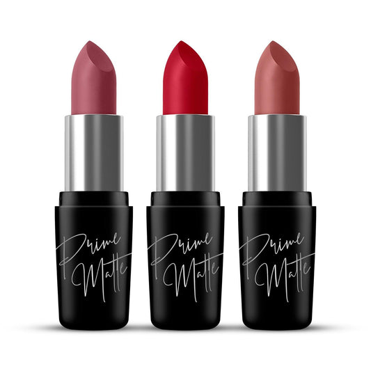 RENEE Prime Matte Lipsticks Trio, 4.5Gm Each