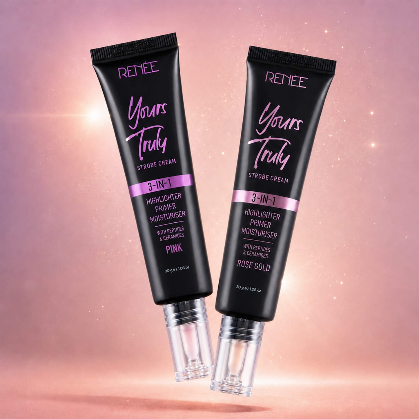 RENEE Yours Truly Strobe Cream Combo | 3-In-1 Highlighter, Primer & Moisturiser