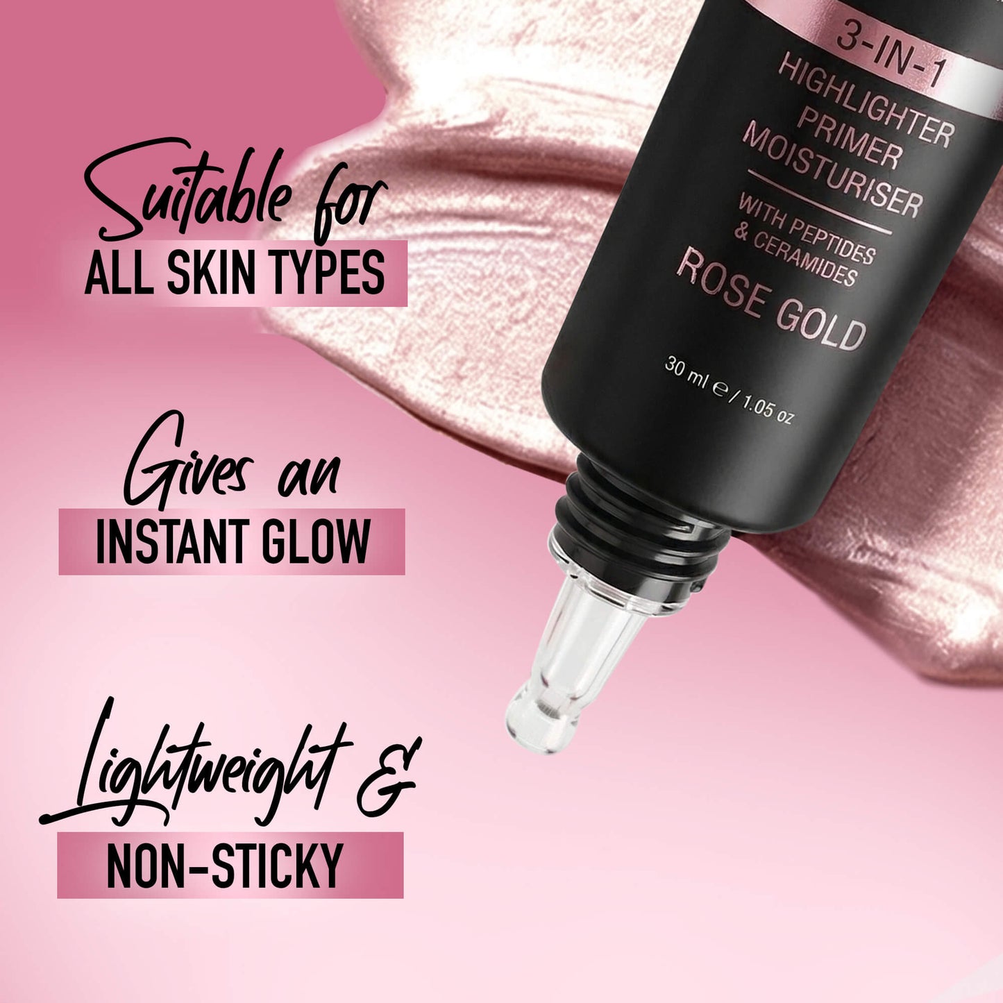 RENEE Yours Truly Strobe Cream | 3-In-1 Highlighter, Primer & Moisturiser, 30g