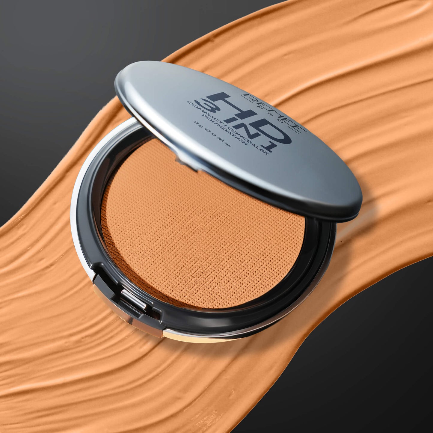 RENEE Pro HD 3-IN-1 Compact, Works as Concealer, Foundation & Powder With SPF 20, 9 g