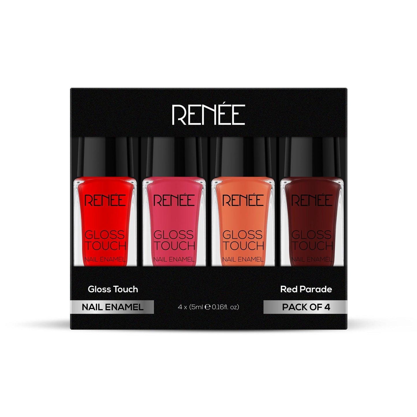 RENEE Gloss Touch Set of 4 Nail Enamels, 5ml each - Renee Cosmetics