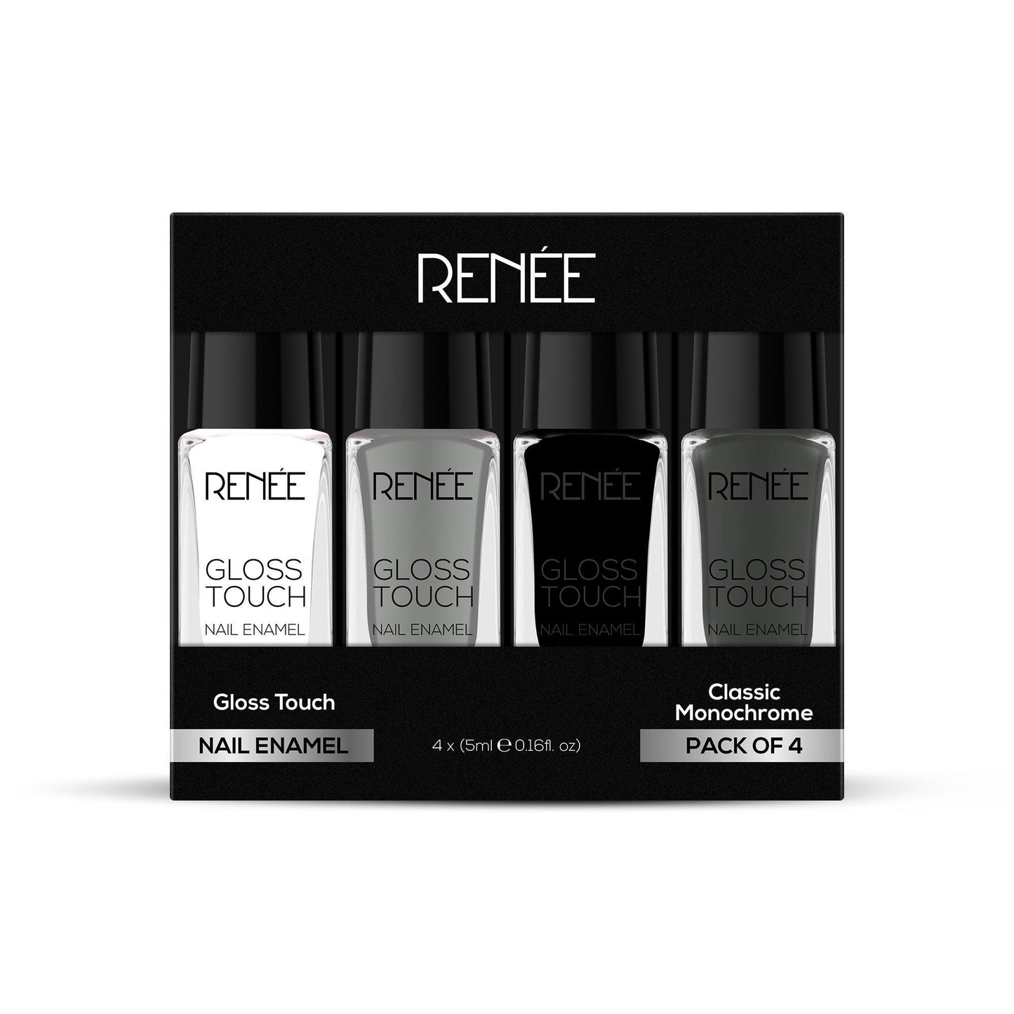 RENEE Gloss Touch Set of 4 Nail Enamels, 5ml each - Renee Cosmetics
