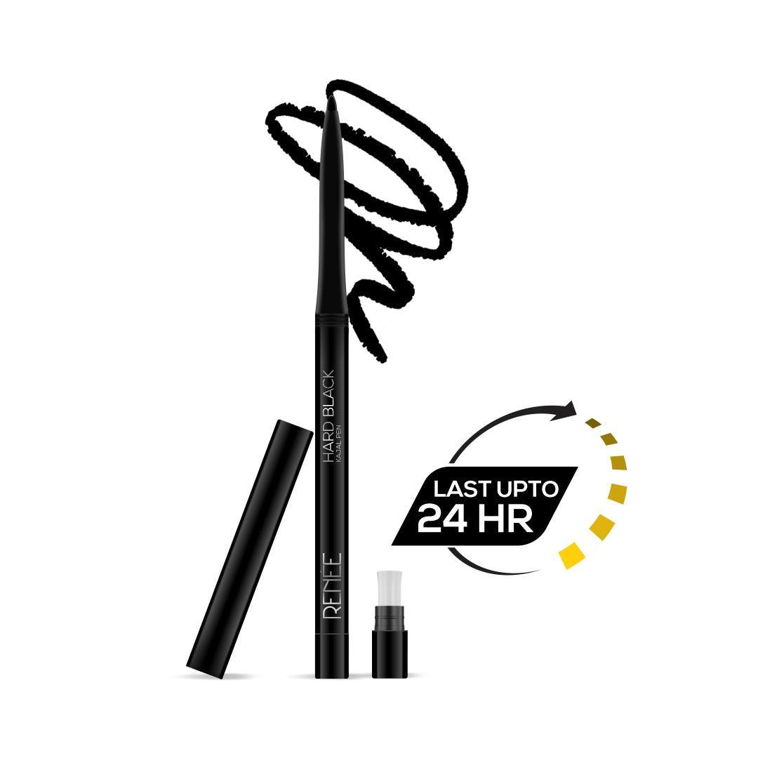 RENEE Hard Black Kajal Pen with Sharpener 0.35gm - Renee Cosmetics