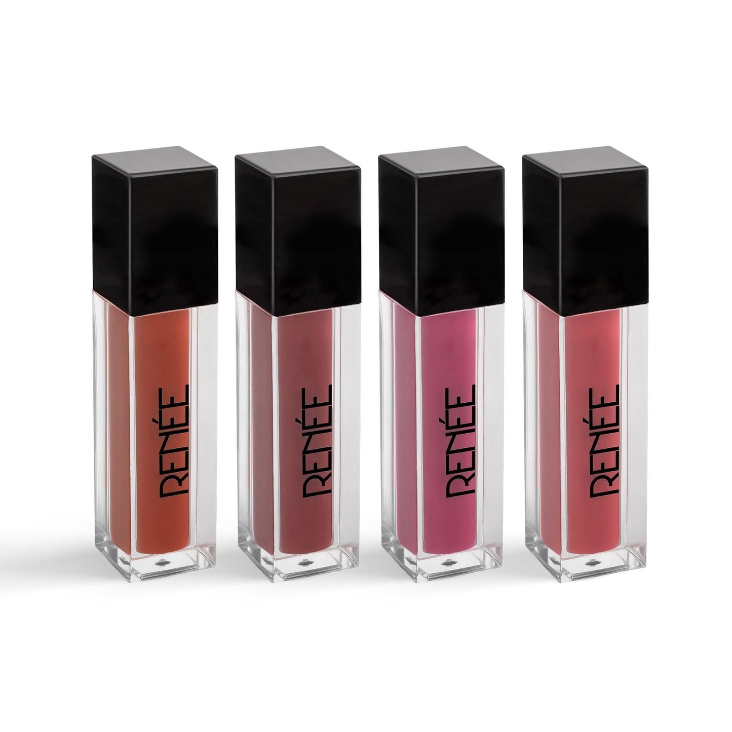 RENEE Stay With Me Minis Matte Liquid Lipsticks Combo of 4, 2ml each - Renee Cosmetics
