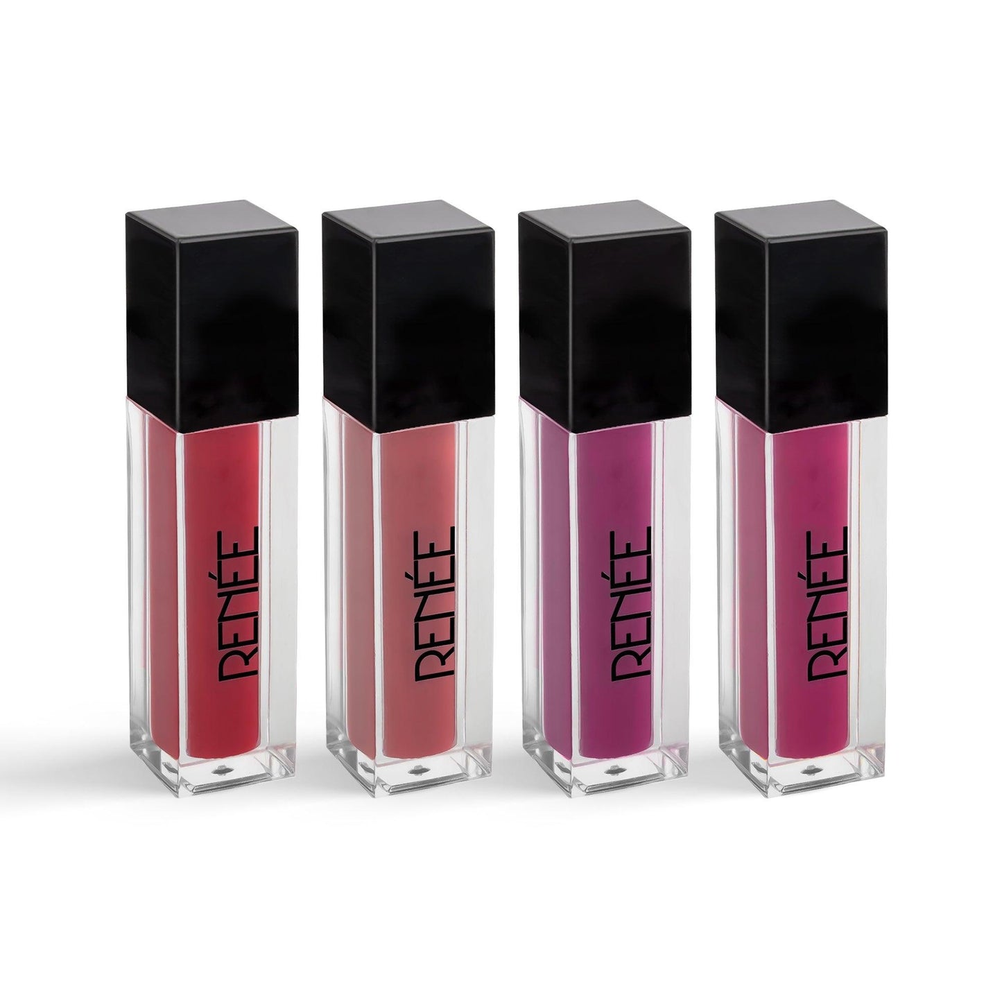 RENEE Stay With Me Minis Matte Liquid Lipsticks Combo of 4, 2ml each - Renee Cosmetics