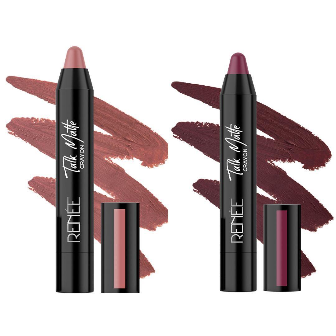RENEE Talk Matte Crayon Lipstick 4.5gm - Renee Cosmetics