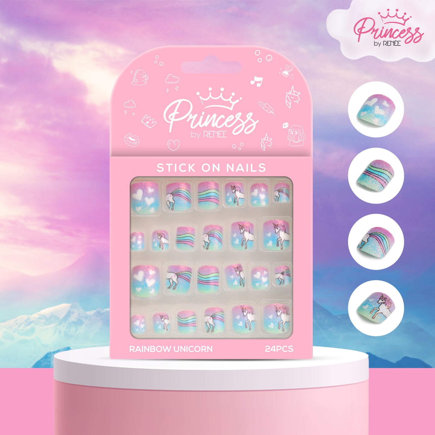 Princess by RENEE Tips & Tint Beauty Gift Set, Pack of 3