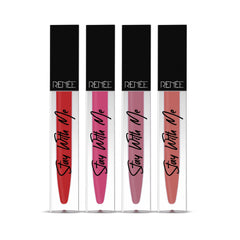 RENEE Stay With Me Non Transfer Matte Liquid Lip Color 5ml each - Combo of 4